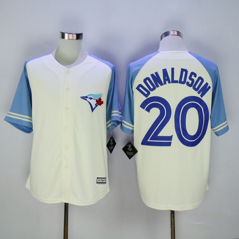 Men Toronto Blue Jays 20 Donaldson Cream MLB Jerseys